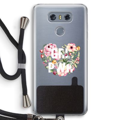 GRL PWR Flower: LG G6 Transparant Hoesje met koord