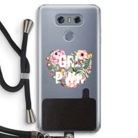 GRL PWR Flower: LG G6 Transparant Hoesje met koord