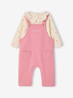 Babyset salopet voor babymeisjes rozen