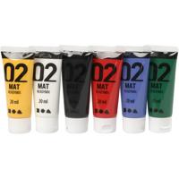 Creativ Company Acrylverf - verschillende kleuren, 02 - matt, 6x20ml