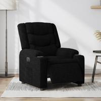 Fauteuil verstelbaar elektrisch stof zwart