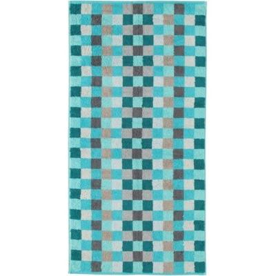 Cawö Cawö Unique Karo Handdoek türkis