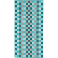 Cawö Cawö Unique Karo Handdoek türkis