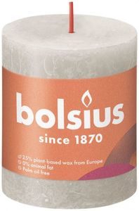 Bolsius Kaars 80X68mm Zand Grijs Rustiek