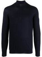 Fedeli fine-knitted virgin wool jumper - Bleu