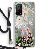 Botanical sweet flower heaven: Xiaomi Mi 10T 5G Transparant Hoesje met koord