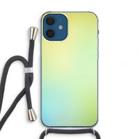 Minty mist pastel: iPhone 12 mini Transparant Hoesje met koord