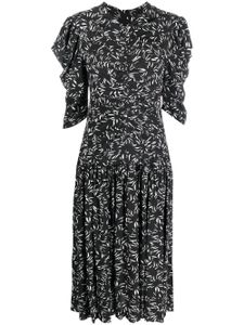 Proenza Schouler robe mi-longue à motif abstrait - Noir