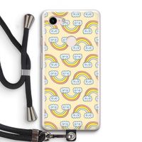 Regenboog: Pixel 3 Transparant Hoesje met koord