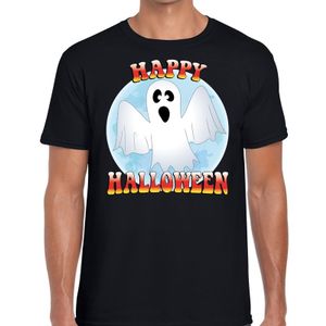 Happy Halloween spookje horror shirt zwart voor heren 2XL  -