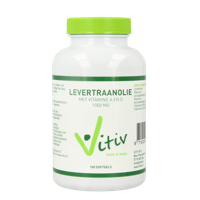 Vitiv Levertraanolie 1000mg vitamine A D 100 Softgels