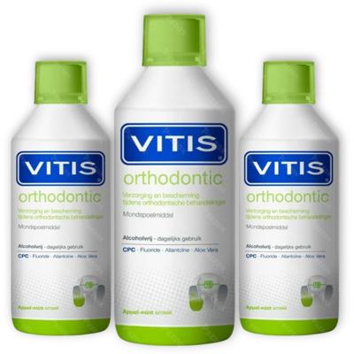 Vitis Orthodontic Mondspoelmiddel 3 x 500ml Promopakket