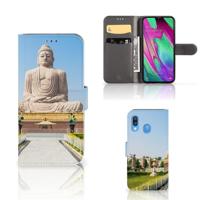 Samsung Galaxy A40 | Flip Cover | Boeddha | Portemonnee hoesje