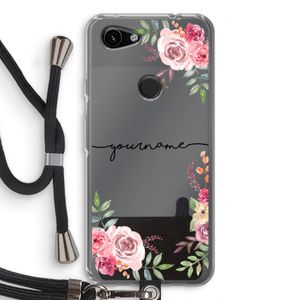 Rozen: Pixel 3a Transparant Hoesje met koord