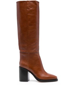 Paris Texas bottes Ophelia 95 mm en cuir - Marron