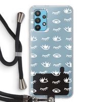 Eye pattern #3: Samsung Galaxy A32 4G Transparant Hoesje met koord