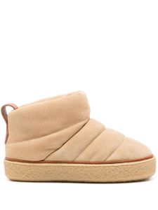 ISABEL MARANT padded suede ankle boots - Tons neutres