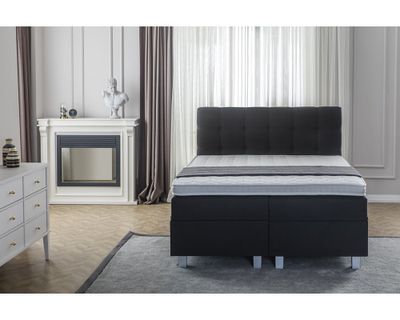 Dreamhouse - Big Storage Boxspring - Zwart - 180 x 200 / Zonder montage / GRATIS levering