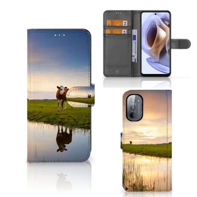 Motorola Moto G31 | G41 | Telefoonhoesje | Met pasjeshouder | Koe