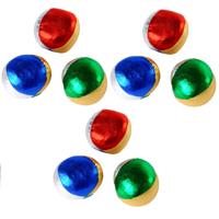 Jongleerballen - 9x - gekleurd metallic - 6 cm - jongleren - ballen gooien - speelgoed