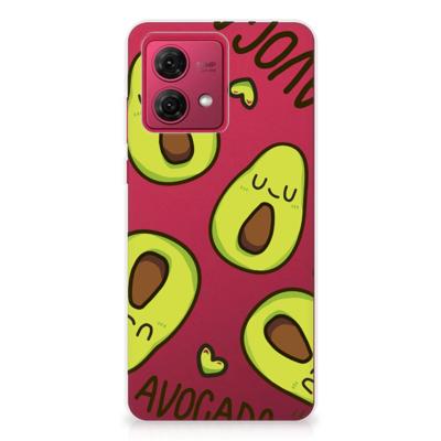 Motorola Moto G84 Telefoonhoesje met Naam Avocado Singing Motorola Moto G84 Telefoonhoesje met Naam Avocado Singing