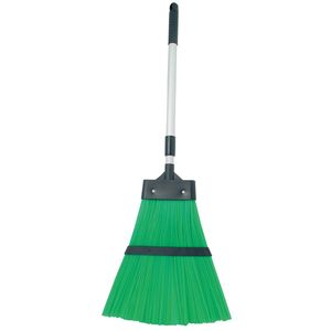 MSV 100.132, Escoba para exterior con mango telescópico de poliéster, 30 x 8 x 54 cm bezem Buiten Zachte haren Polypropyleen (PP) Zwart, Groen