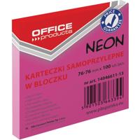OFFICE products memoblok Neon, 76 x 76 mm, 100 vel, neonroze