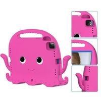 iPad Pro 11 2022/2021/2020/2018 Schokbestendige draagtas voor kinderen - Octopus - Felroze - thumbnail