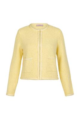 Xana tweed cardigan - butter yellow - 13459