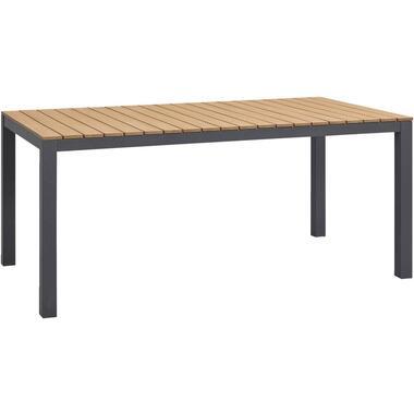 Tuintafel Toulon - antraciet - 74x169x90 cm - Leen Bakker