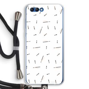 Hipster stripes: Honor 10 Transparant Hoesje met koord