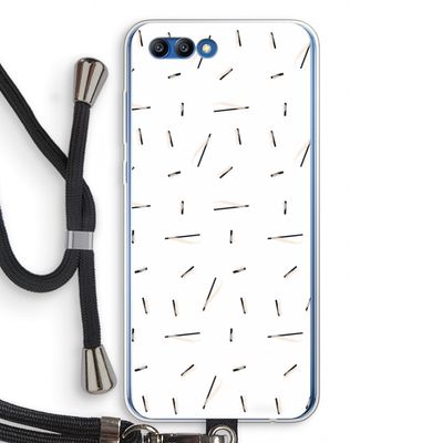 Hipster stripes: Honor 10 Transparant Hoesje met koord