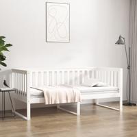 Slaapbank zonder matras 100x200 cm massief grenenhout wit Slaapbank zonder matras 100x200 cm massief grenenhout wit