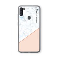 Marmer in stijl: Samsung Galaxy A11 Transparant Hoesje