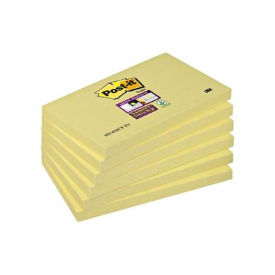 Memoblok post-it 655 super sticky 76x127mm geel