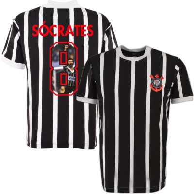 Corinthians Retro Voetbalshirt 1977 + Socrates 8 (Photo Style)