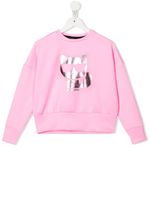 Karl Lagerfeld Kids sweat Choupette à logo imprimé - Rose