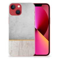 Apple iPhone 13 | Bumper Hoesje | Wood Concrete