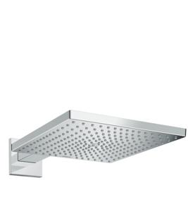 Hansgrohe Raindance E Square hoofddouche E300 1jet met douchearm 39cm 30x30cm EcoSmart chroom 26239000