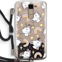 Rainbow Unicorn: LG K10 (2016) Transparant Hoesje met koord