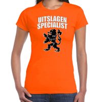 Uitslagen specialist met leeuw oranje t-shirt Holland / Nederland supporter EK/ WK voor dames - thumbnail