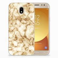 Samsung Galaxy J5 2017 TPU Siliconen Hoesje Marmer Goud