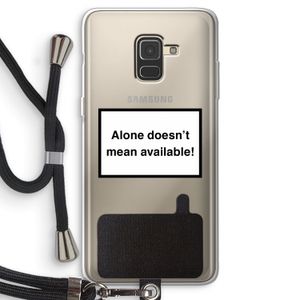 Alone: Samsung Galaxy A8 (2018) Transparant Hoesje met koord