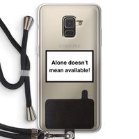 Alone: Samsung Galaxy A8 (2018) Transparant Hoesje met koord