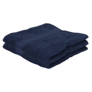 2x Voordelige handdoeken navy blauw 50 x 100 cm 420 grams   -