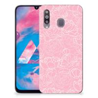 Samsung Galaxy M30 | TPU Case | White Flowers