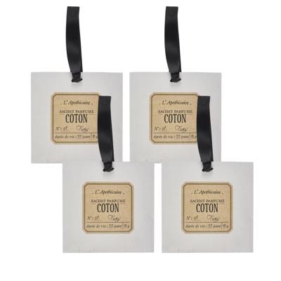 Geurzakje - 4x - katoen geur - papier - geurzakjes - voor kledingkast Geurzakje - 4x - katoen geur - papier - geurzakjes - voor kledingkast