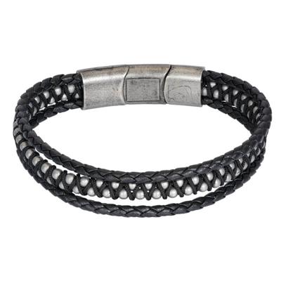 iXXXi Men Leather Armband Harley Zwart