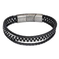 iXXXi Men Leather Armband Harley Zwart
