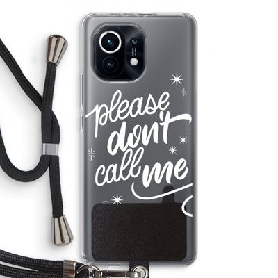 Don't call: Xiaomi Mi 11 Transparant Hoesje met koord